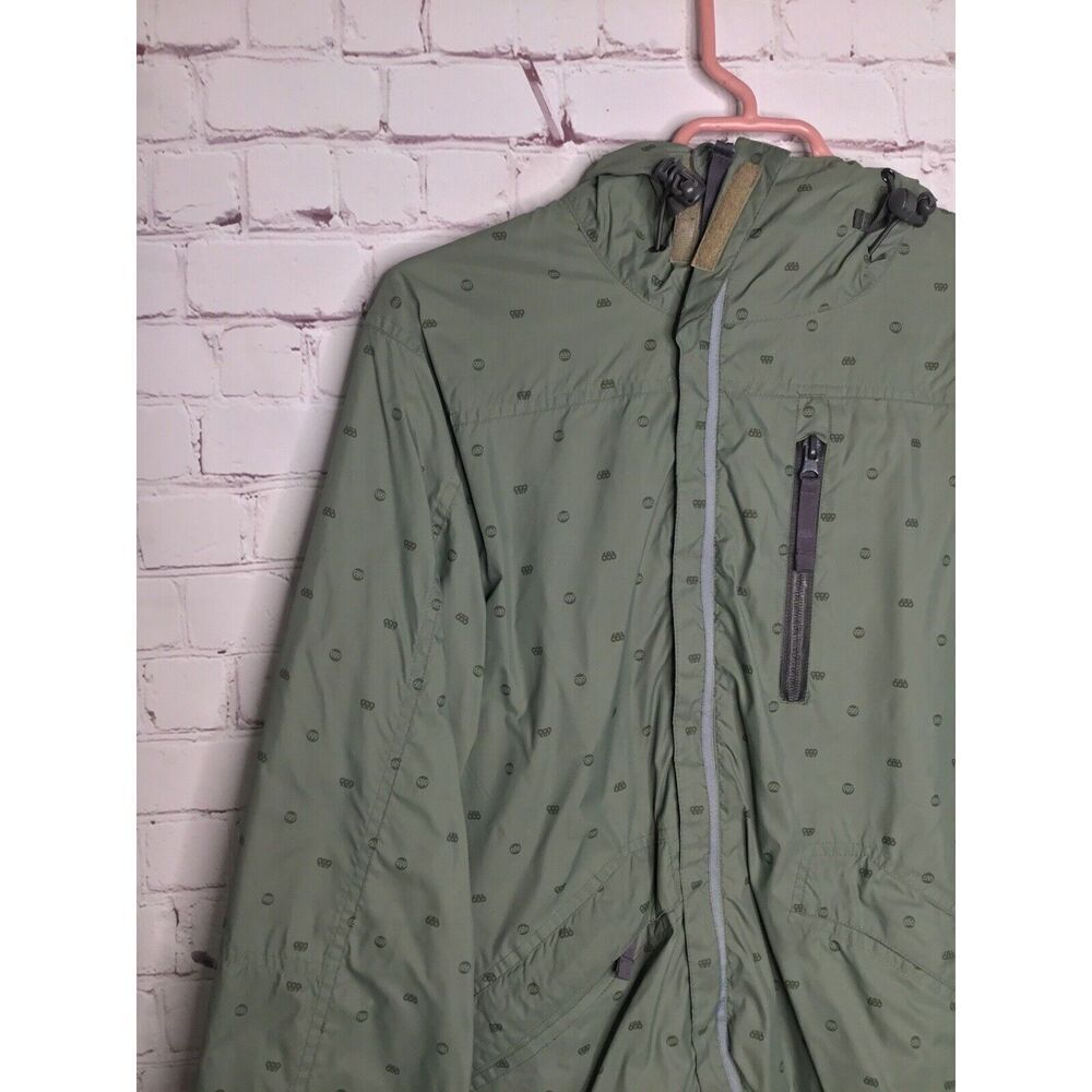 686 Womens Size Small  Full Zip   Jacket Windbreaker Raincoat Olive Green‎ - Picture 3 of 11
